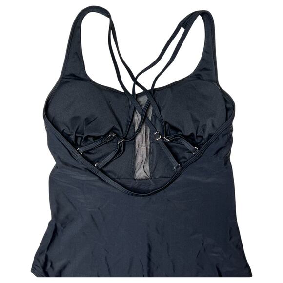 Cupshe One Piece Mesh Tummy Control Black Swimsuit Size M - Picture 7 of 8